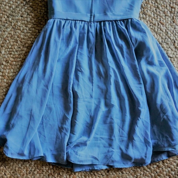 Alfred Angelo Blue Dress S4 1-Shoulder Fit & Flare - Picture 3 of 7